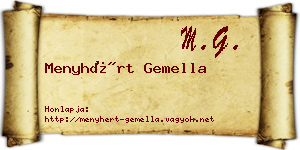 Menyhért Gemella névjegykártya